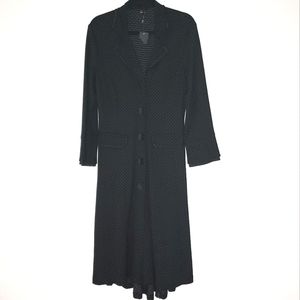 By JJ black polkadot button up swing midi dress